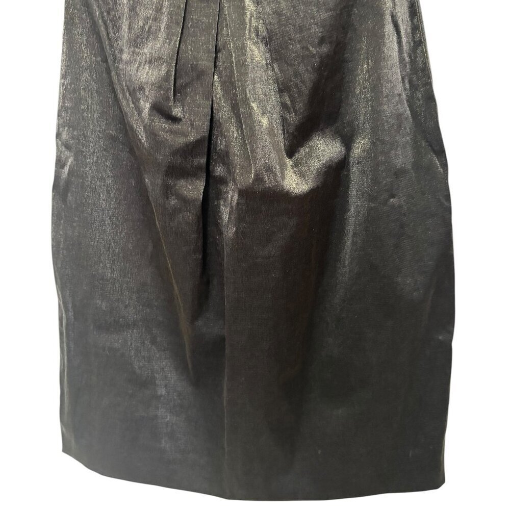 NWT Ona Saez Cocktail Dress Size 2 to 4 See Measurements Black Sheen LBD - Picture 3 of 6